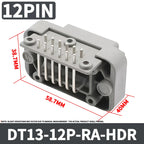 DT13 Series  Waterproof  Automotive PCB Right-Angle Header Connector 2/3/4/6/8/12Pin Male/Female Kit for Car Truck Bus Marine