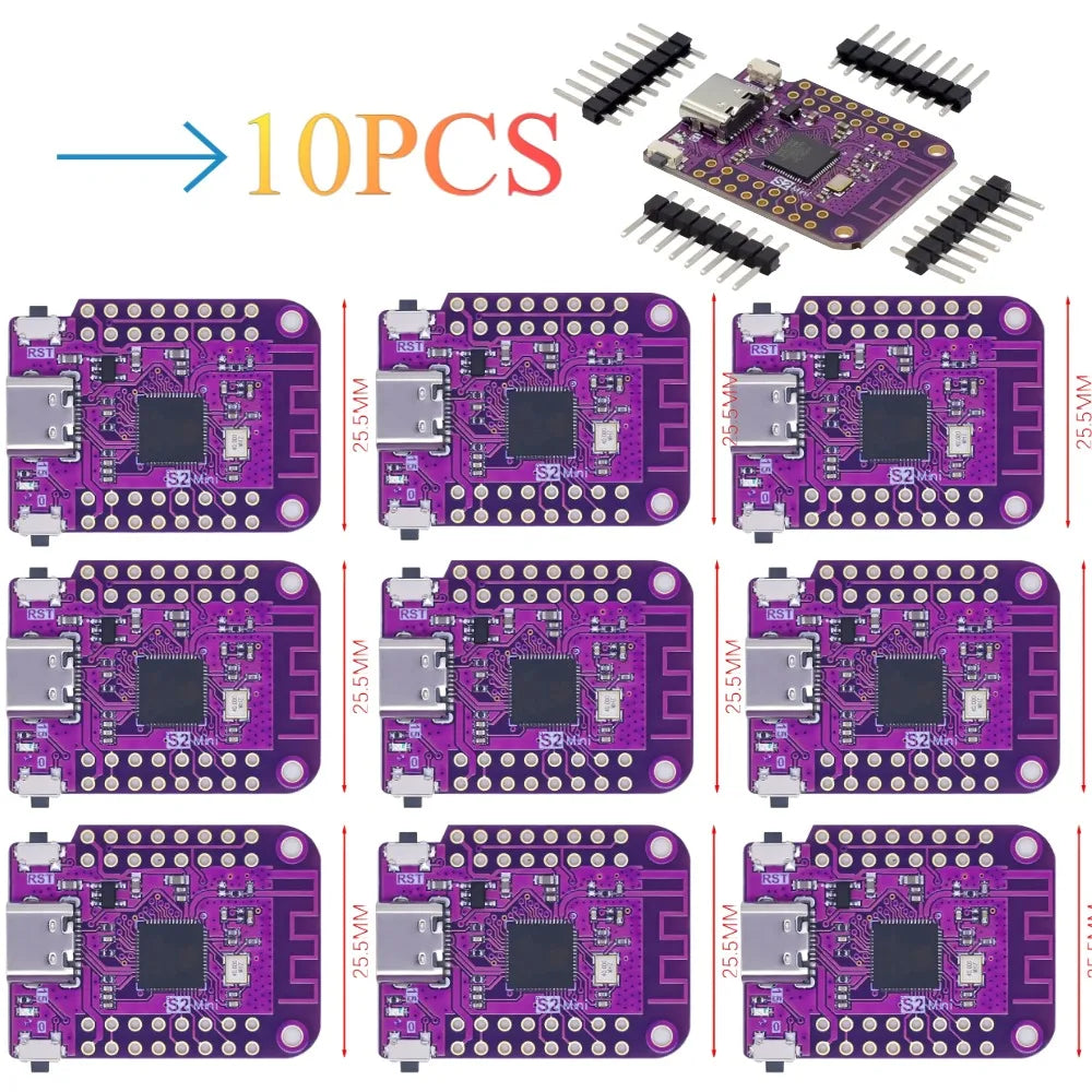 ESP32 S2 Mini WiFi Board Based ESP32-S2FN4R2 ESP32-S2 4MB Flash Type-C Connect Compatible with MicroPython