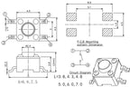 50PCS 4.5X4.5MM 4Pin DIP H=3.5/3.8/4.0/4.3~12mm 12V Tiny Button Tact Switch 260GF Momentary Tactical Push Button Parts Repair