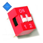 10pcs/lot Slide  Switch  1 2 3 4 5 6 7 8 9 10 12 Bit 2.54mm Position Way DIP Red Pitch Toggle Switch Red Snap Switch