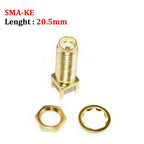 Cltgxdd 1/5/10pcs SMA-KE/KWE SMA Female Jack Adapter Solder Edge PCB Mount Antenna Base RF Copper Coaxial Connector Plug Socket