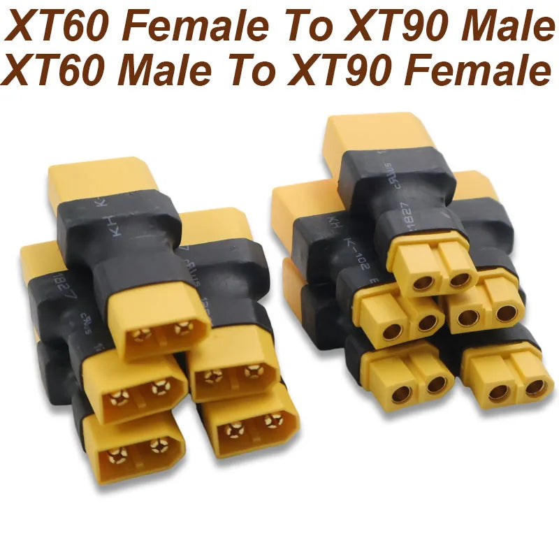 Dapter XT60 Male / Female To XT90 Male / Female Connector Conversion Adapter for Drone RC Lipo Battery Control Parts DIY Expand