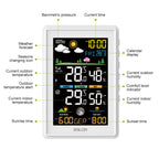 BALDR Wireless Color Weather Station DigitalThermometer Hygrometer Clock Calendar Barometer Sun Time Forecast Trend Sensor -40℃