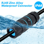 M20 RJ45 Zinc Alloy Connector Ethernet Network Straight-through Waterproof IP68 Header Panel Outdoor Broadband Network Cable