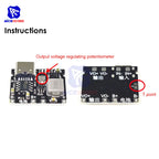 5PCS 3.7V to 5/9V 2A DC-DC Step Up Boost Module 18650 Lithium Battery Charging Discharging Board Type-C Booster Converter Module