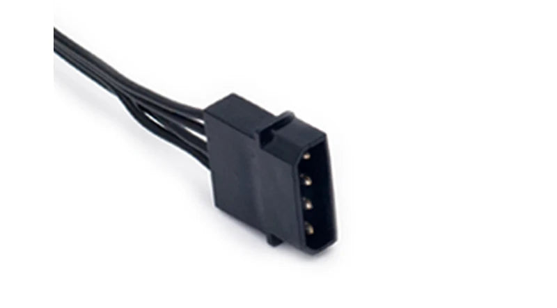 RGEEK 4pin IDE Molex 1 To 5 SATA 15pin Splitter Hard Drive HDD SSD Power Supply Cable Cord For Chia Coin Mining 18AWG Black