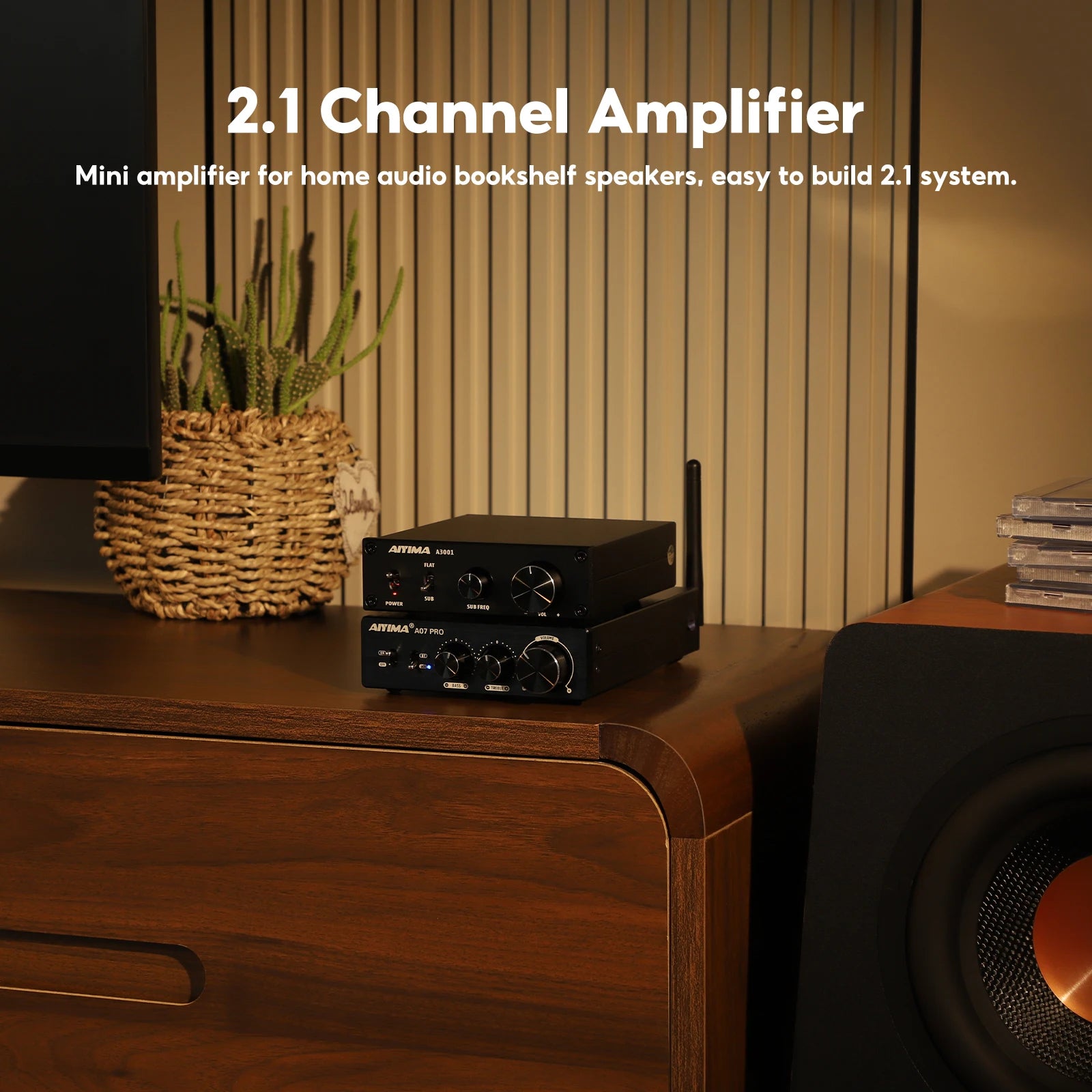 AIYIMA A07 PRO Bluetooth Amplifier TPA3255 QCC304X Stereo 2.0 Channel 300Wx2 Power Digital Amplifier RCA APT-X Home Sound AMP