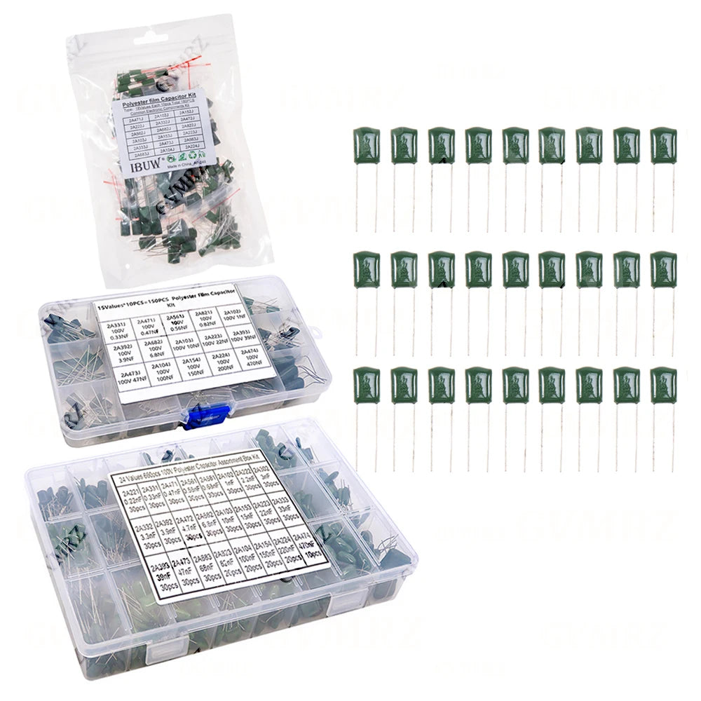 223 333 473 104 Polyester Film Capacitor KIT 330PF 470PF 560PF 102 222 472 103  1NF 2.2NF 10NF 22NF 47NF 100NF 0.1UF
