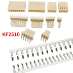 100PCS KF2510 Connector 2.54mm Pitch 2P-10Pin Straight/Curved Male Female Socket Housing Plug Pin Header Crimp Terminals