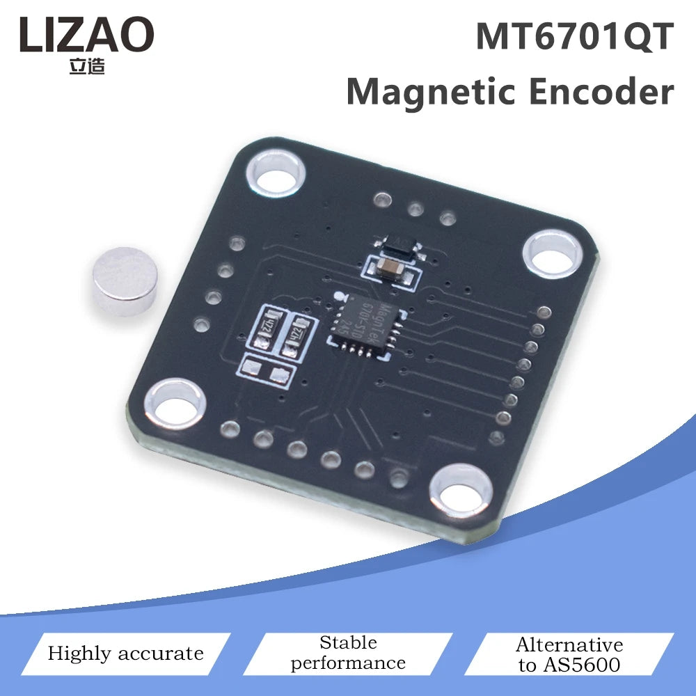 MT6701QT Magnetic Rotary Encoder Sensor Module 14-bit High Precision SPI/I2C Interface Alternative To AS5600