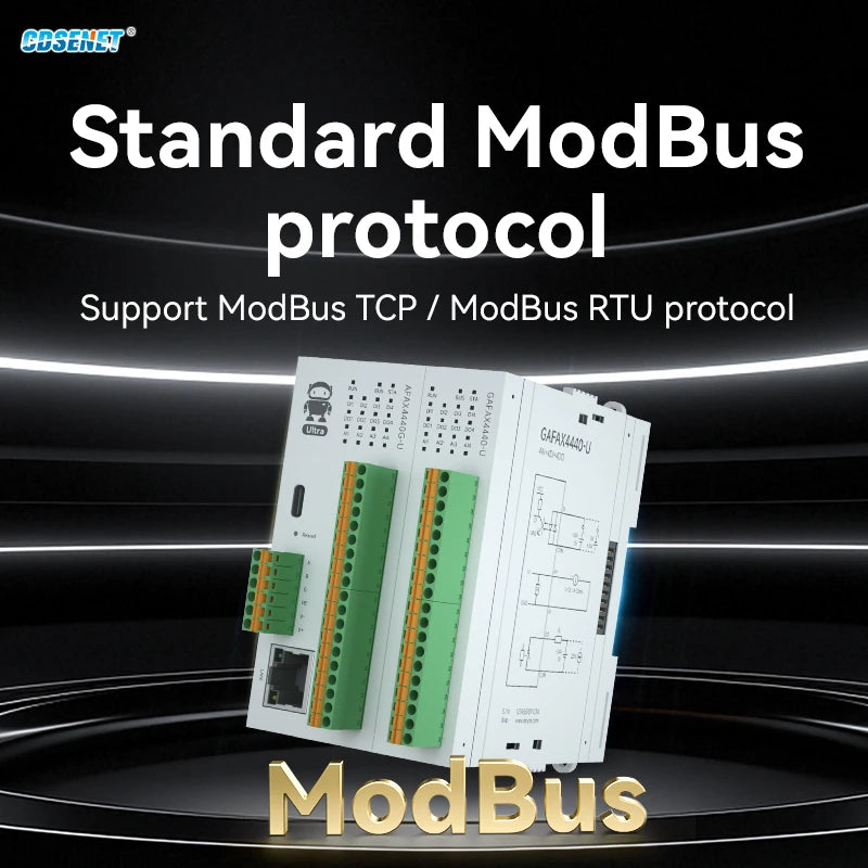 Distributed Remote IO Module RJ45 RS485 AI/DI/DO Modbus TCP RTU CDSENT M31-U Series Switch Analog Input/Ouput Rail Installation
