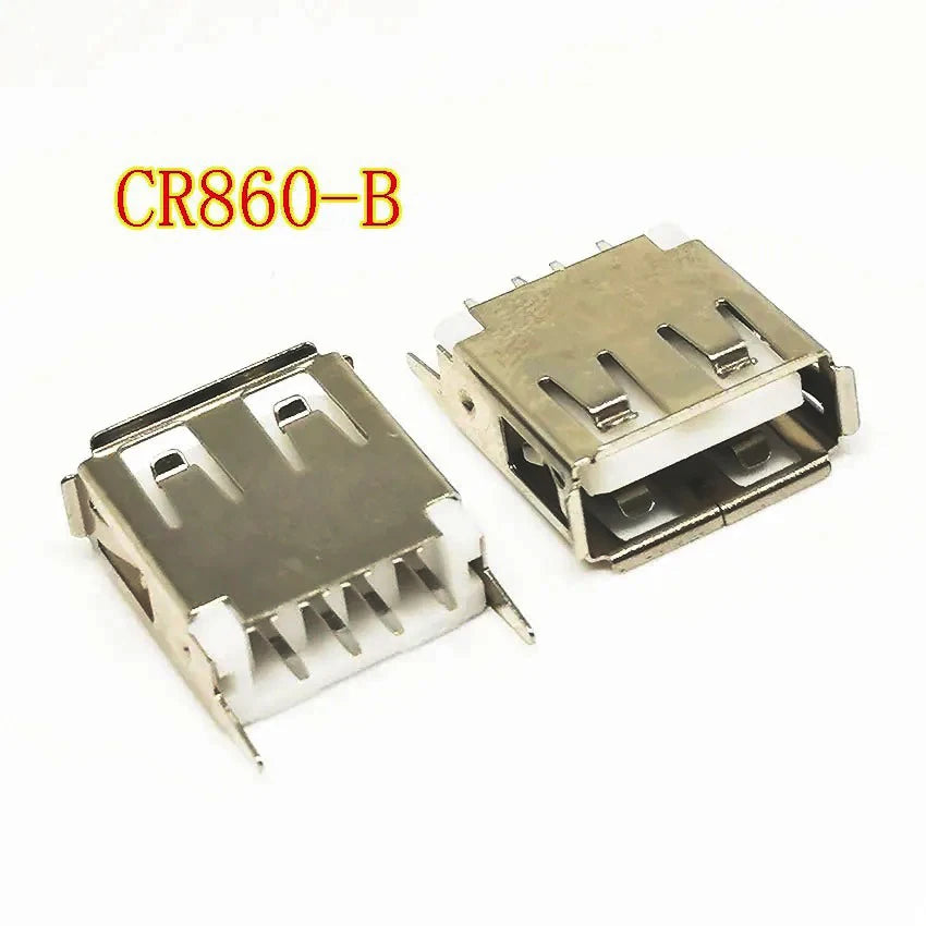 10/30/50PCS USB 2.0 4Pin A Type Female Socket Connector G54 2 Feet 90 Degree Data Transmission Charging
