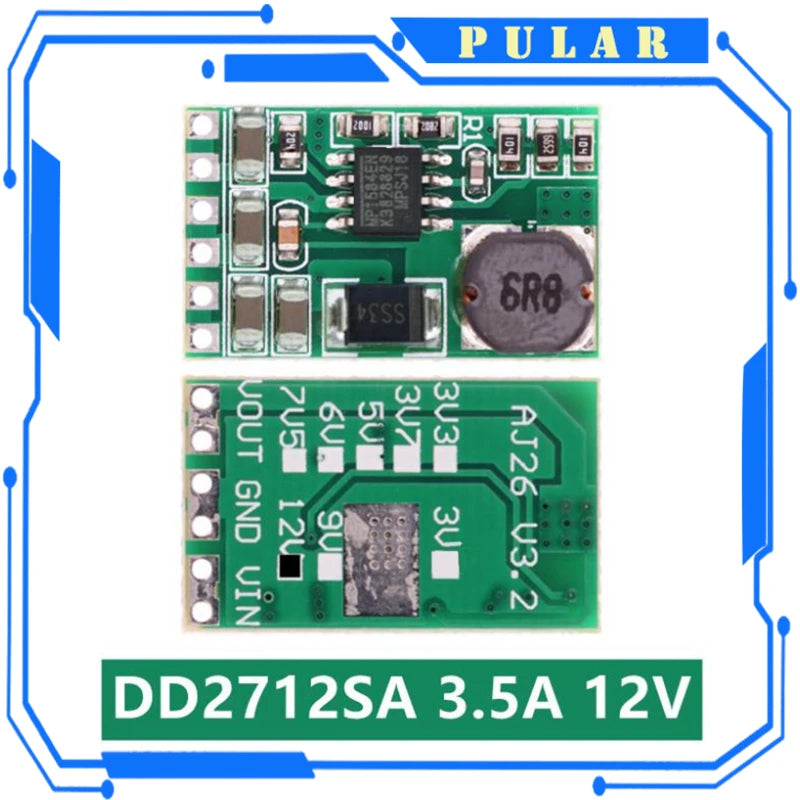PLR 4.5V-27V to 3V 3.3V 3.7V 5V 6V 7.5 9V 12V DD2712sa 3.5A DC-DC Converter Module Buck Step-Down Voltage Regulator Board