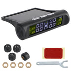Temperature Warning Fuel Save Tire Pressure Monitoring System Solar TPMS With 4 External Sensors Car Tyre Pressure Monitor