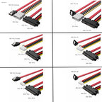 XH2.54&PH2.0 SATA Female Combo 7+15 Pin Data Cable And Power To SATA 7Pin+4 Pin Molex Serial ATA Lead Cable Power Adapter 30cm