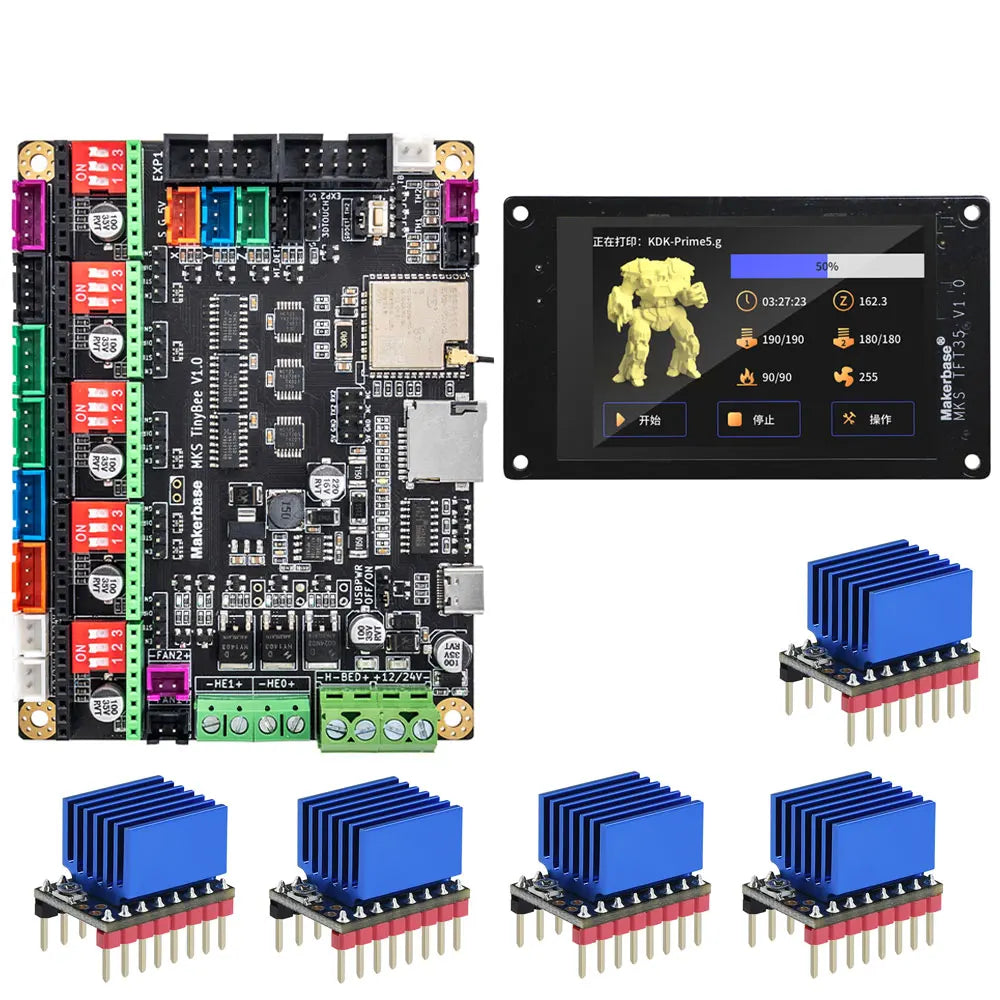 Makerbase MKS TinyBee Motherboard 3D Printer Parts Control Board ESP32 3D Touch TFT35 Screen Wifi Control A4988 TMC2209 Driver