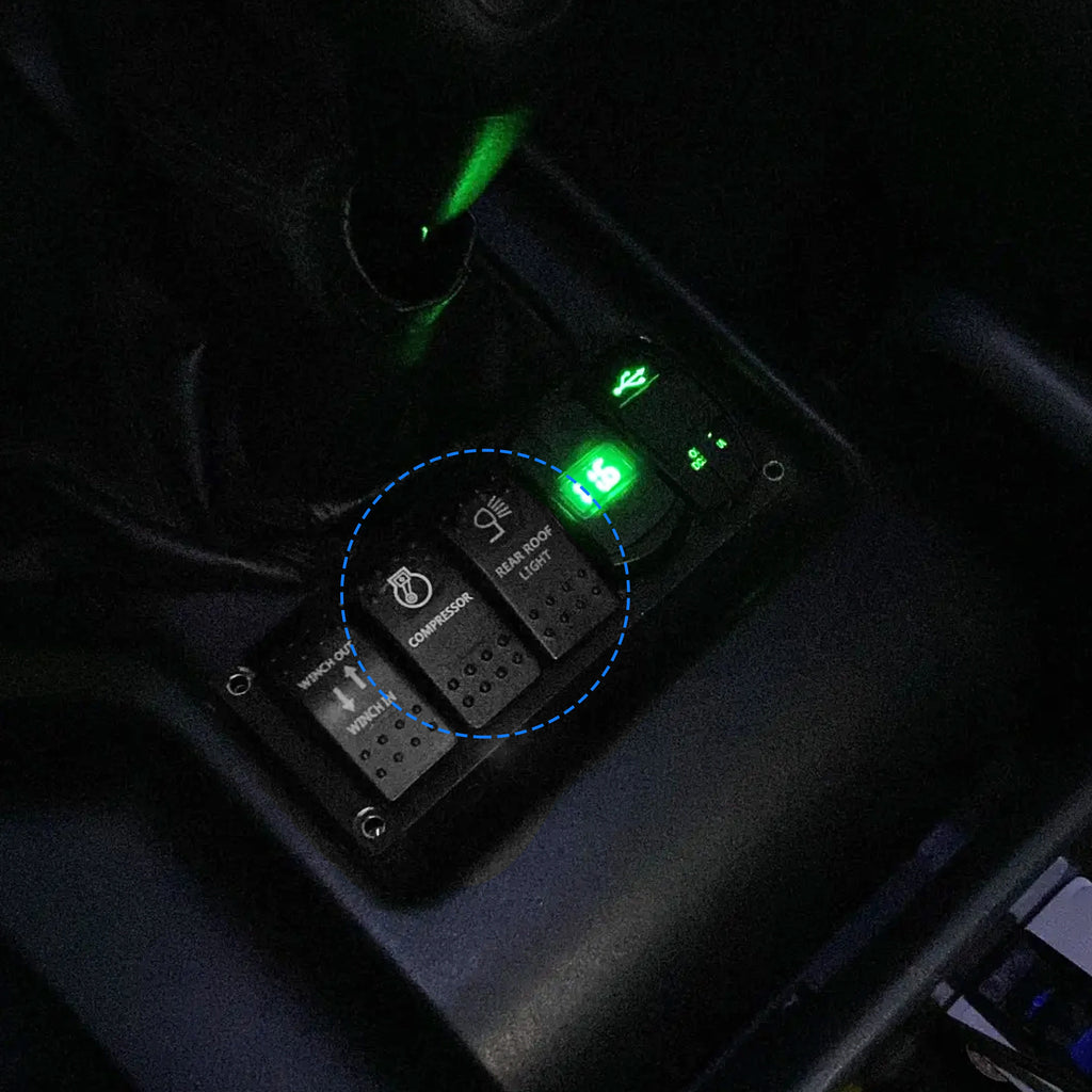 Blue Led Rocker Switch Button 5Pins&7Pins ON OFF ON For Car Marine Boat NARVA ARB Style interior Lights parts Camper Accessories