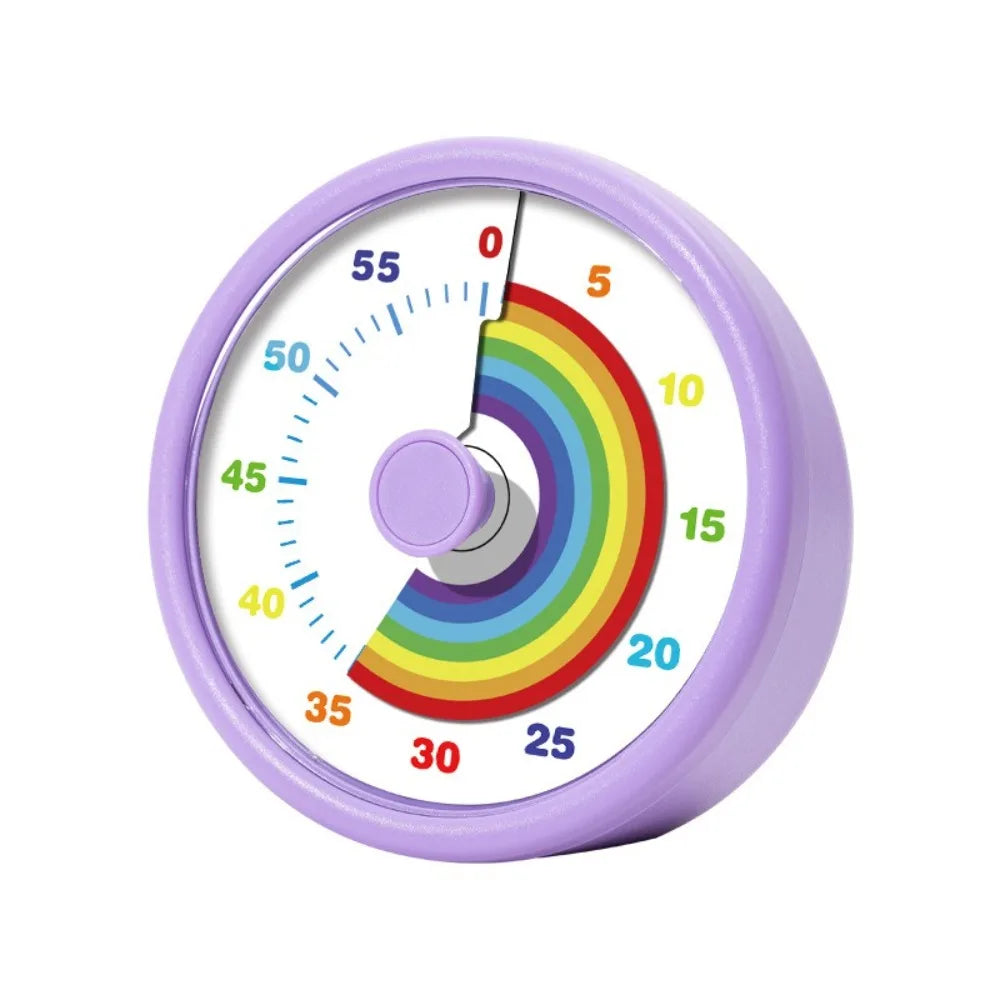 60 Minutes Visual Timer Ultra Silent Visualization Countdown Alarm Clock Round/Square Self-discipline Kitchen Timer