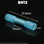 10/100Pcs Heat Shrinkable Cable Terminal Tube BHT0.5 BHT1.25 BHT2 BHT5 AWG22-10 Waterproof Butt Crimp Copper Insulated Connector