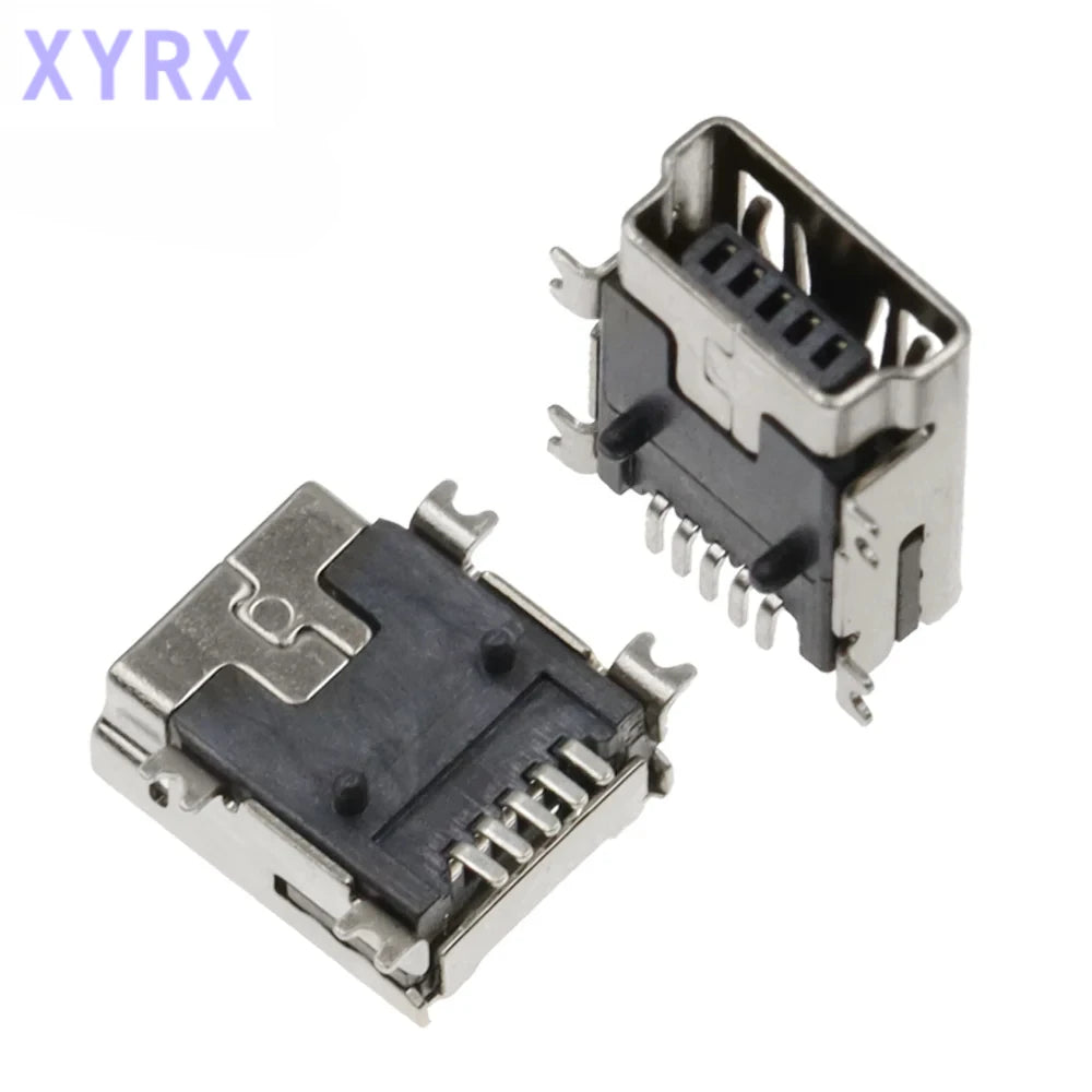 In spot 10PCS Mini USB SMD 5Pin Female Mini B Socket Connector Power Supply Base