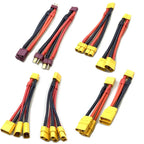 T Plug XT60 XT90 Parallel Battery Connector Male/Female Double Extension Cable Y-Divider/RC Battery Motor3-Way 10AWG 12AWG 14AWG