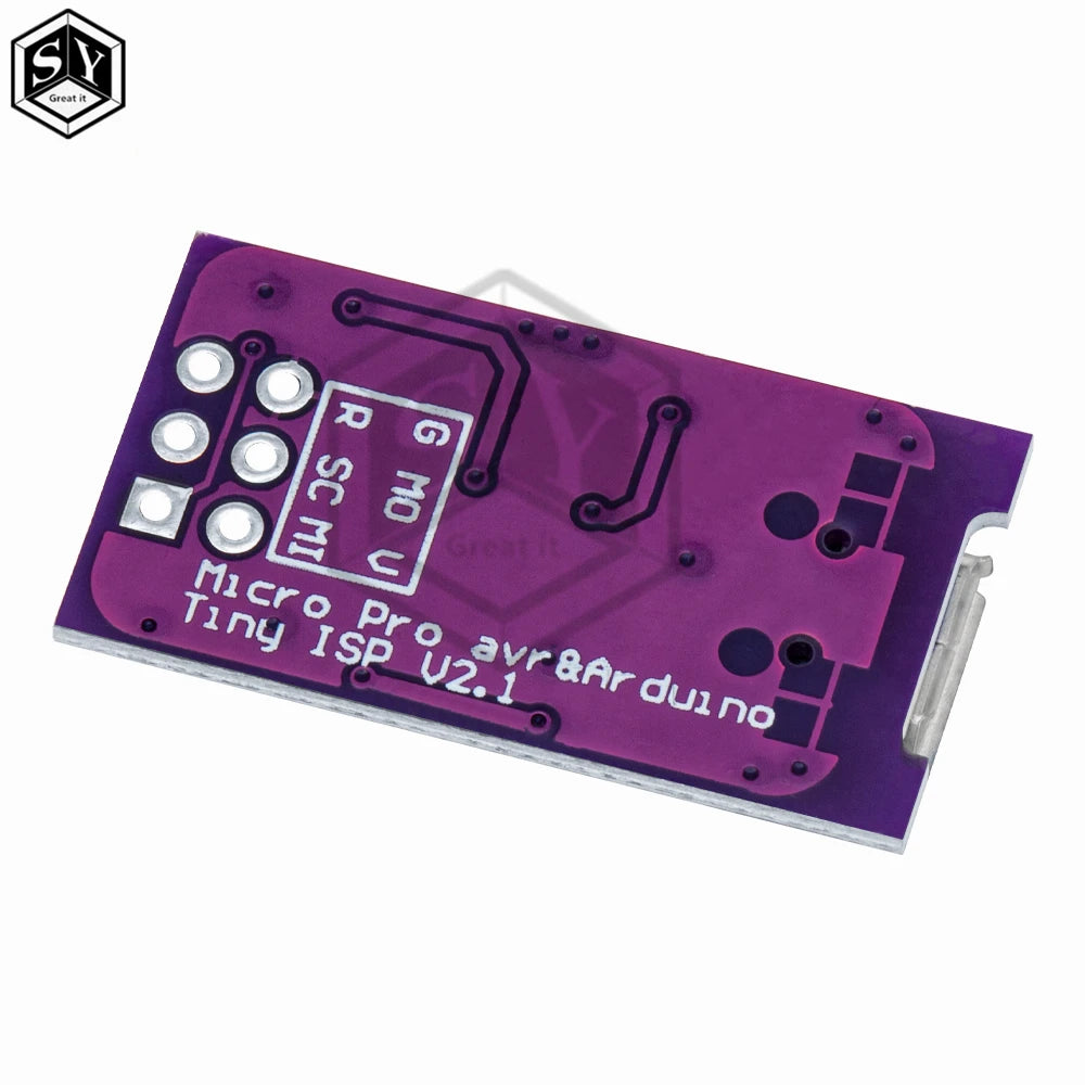Micro USB Tiny AVR ISP ATtiny44 ATTiny45 ATTiny85 USBTinyISP Programmer Module  IDE Bootloader ISP Microcontroller 5V