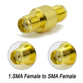 SMA Female to SMA Female RF Adapter RP SMA Female Straight Connector for Wifi Raido Antenna Coaxial Converter Brass