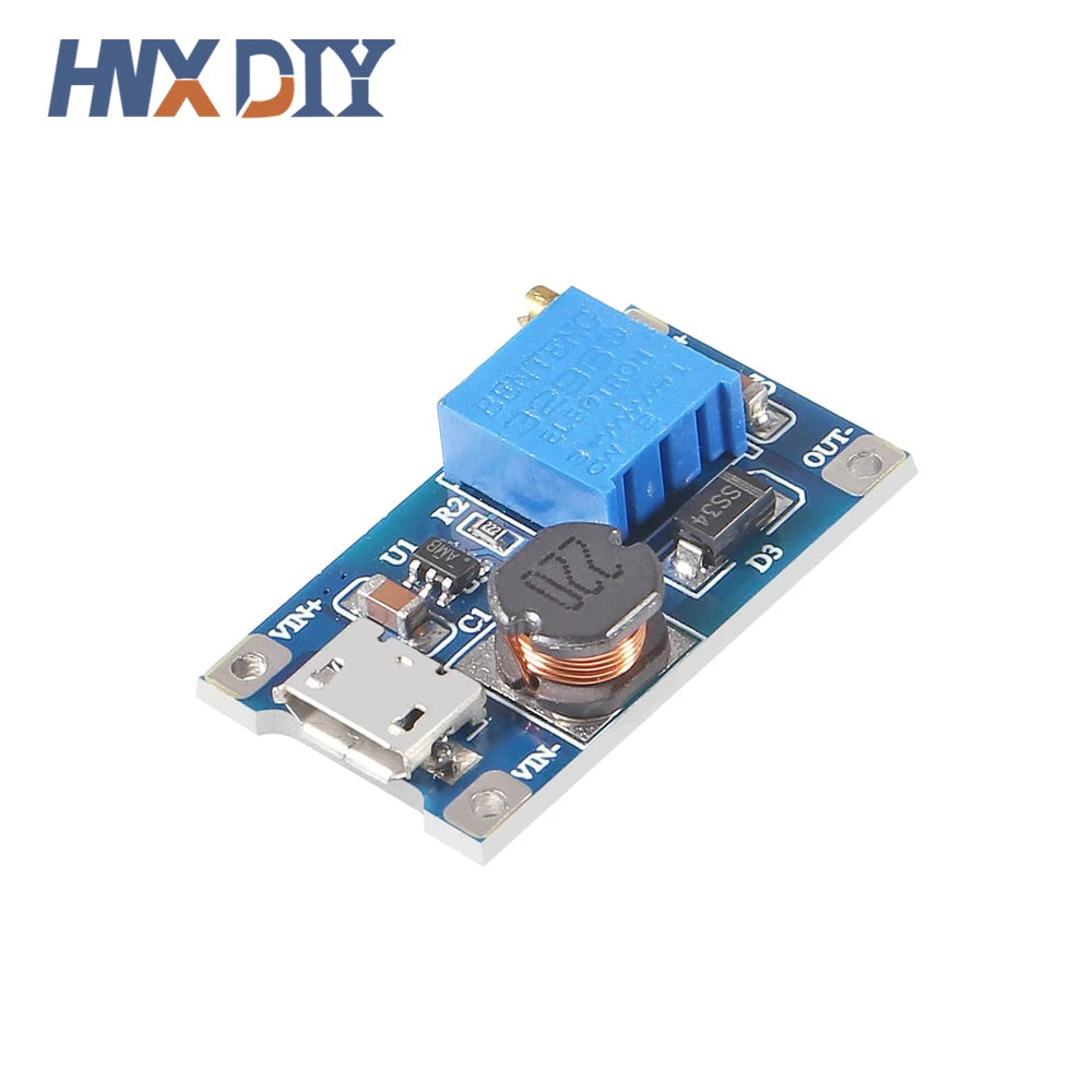 5/10pcs MT3608 DC-DC Step Up Converter Booster 3608 Type-C Power Supply Module Boost Step-up Board MAX output 28V 2A Micro USB