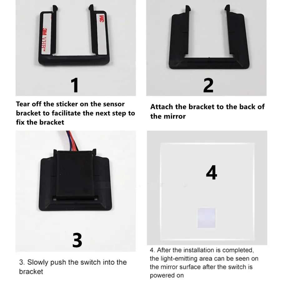 Touch Sensor Switch DC 12V 24V 5A 60W LED Smart Single Key Mirror Light Switch Touch Dimmer Switch For Bathroom Mirror