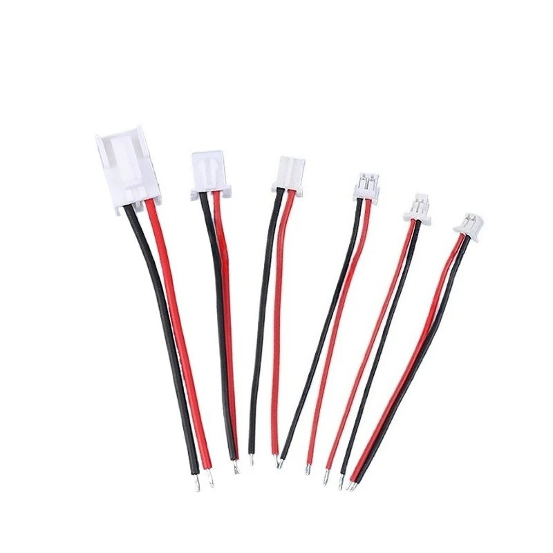 30PCS Small Mini MX1.25mm SH1.0mm ZH1.5mm PH2.0mm XH 2.54mm VH3.69mm 2Pin Male Female Plug Jack Connector Cable Wire Length10CM