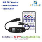 BLE WS2812B Controller BT Music for Pixel LED Strip Light SK6812 WS2811 WS2812 LED Light Strip USB 5V APP Remote Controller