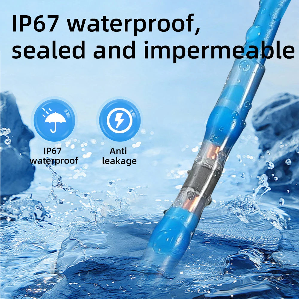 100~1000Pcs Heat Shrink Butt Terminals with Solder ,Solder Seal Wire Connectors,IP67 Waterproof Electrical Equipment Connection
