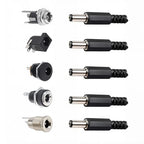 10Pairs DC Power Socket 5.5x2.1mm 5.5*2.5mm Panel Mount DC Power Plug DC Female Jack Connector