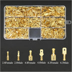 600Pcs 2.8/4.8/6.3mm Male Female Spade Connectors Wire Crimp Terminal Block with Insulating Sleeve Assortment Kit Going