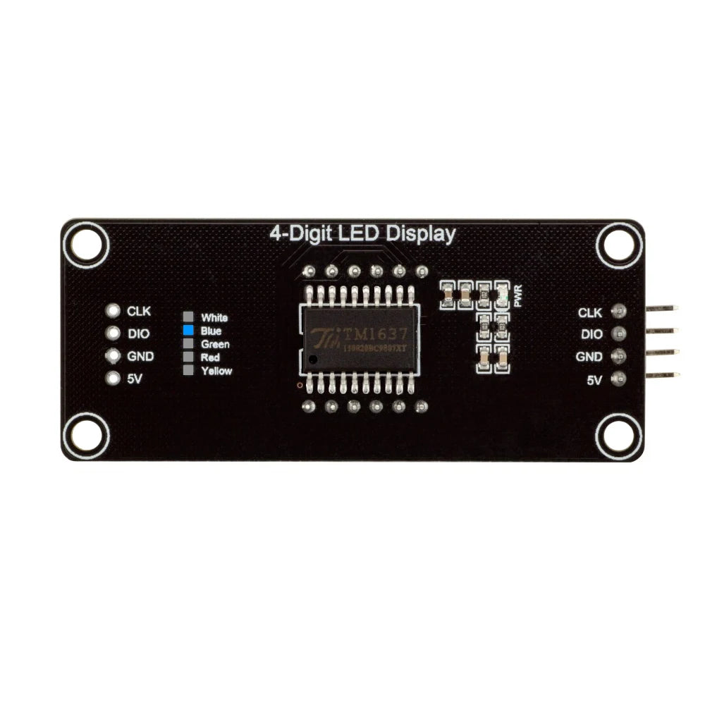 TM1637 0.56 inch Digital Tube Clock Module 4-Digit 7 Segments Double Dots LED Display for Arduino Red Blue Green Yellow White