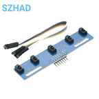 TCRT5000 5-Way Black and White Line Identification Sensor Module Tracking Intelligent Car Infrared Sensor 