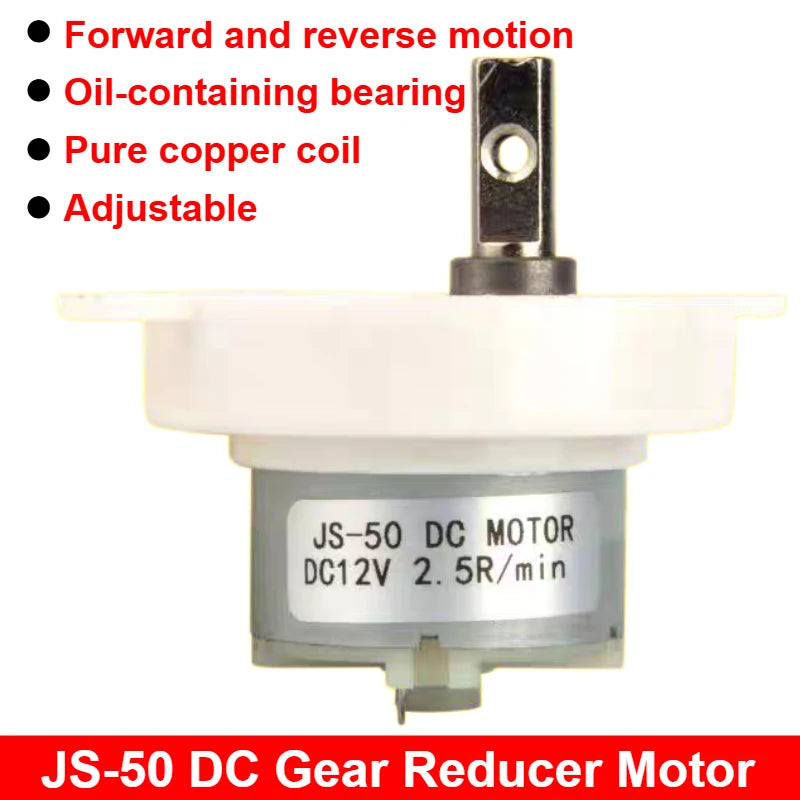 DC 3V 12V 24V 3RPM-100RPM Micro Electric Geared Box Reduction Motor Small Size Slow Speed High Torque Low Noise Reversible