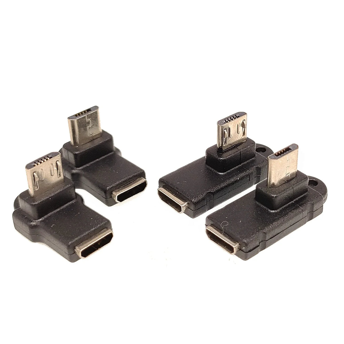 Micro USB data adapter male female USB connector, female male 5-pin Micro USB connector, left and right corners, 90 degrees