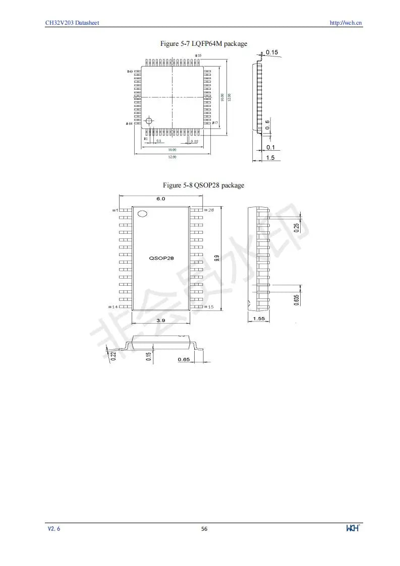 CH32V203 Industrial 32-bit RISC-V Enhanced MCU Low Power Microcontroller 10Pcs/Lot