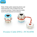 Rugged IP67 Waterproof RJ45 8P8C Female to Female Ethernet LAN Pass Through Coupler RJ45 Flush Panel Mount Socket Extender