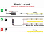 5V 12V 24V 3mm Ultra Narrow COB LED Strip 400LEDs LED Bar Lights for Car Lamp Orange 1800K 2000K Warm White 4000k Red 5m 10m 50m