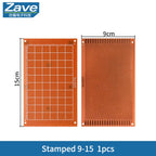 Single-sided Breadboard, Prototype Board, Perfboard, 2.54mm Pitch Bakelite Circuit Board, Sizes: 5/7/9/15cm