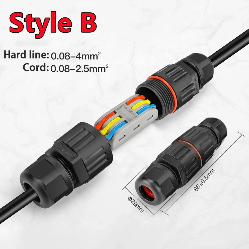 IP68 Waterproof Joint Wire Quick Connection Connector 2/3 Pin Solder Less LED Lamp Wiring Outdoor Rainproof Terminal New
