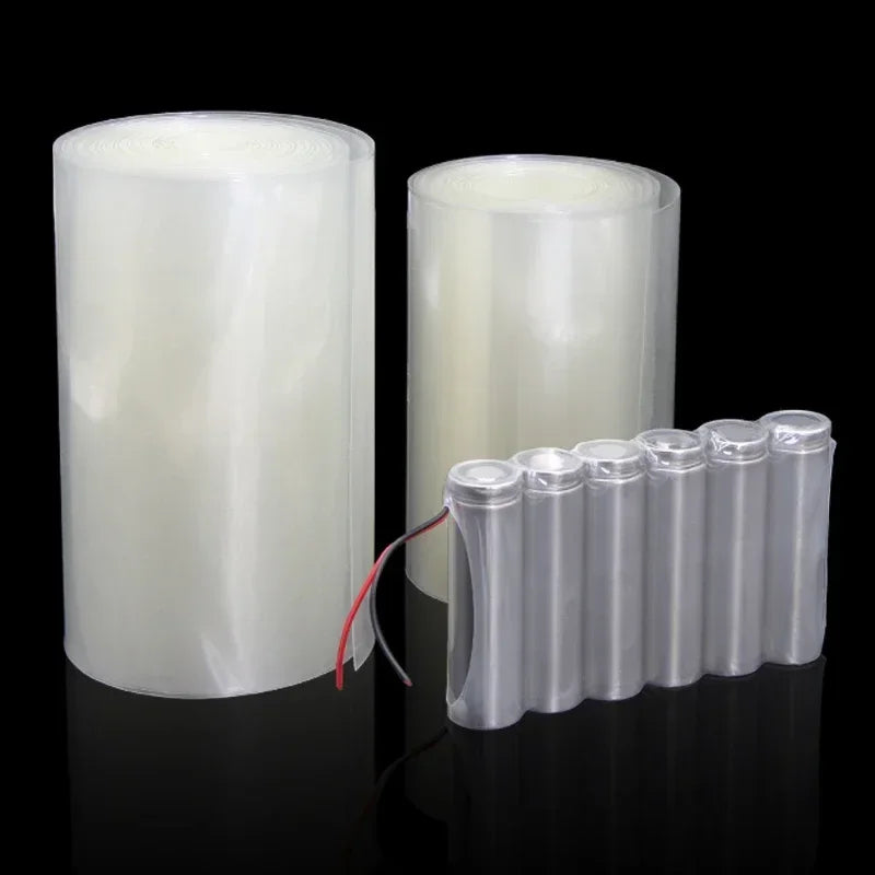 160mm~500mm Transparent PVC Heat Shrink Tube 18650 Battery Pack 1M~10M Insulated Protection Film Wrap Lithium Case Cable Sleeve