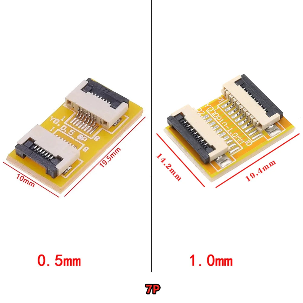 FPC Extension Board FFC Flexible Ribbon Cable Adapter Board 1.0/0.5mm Spacing Flat Wire 4P/8P/10P/20P/40P-60P for Electronics
