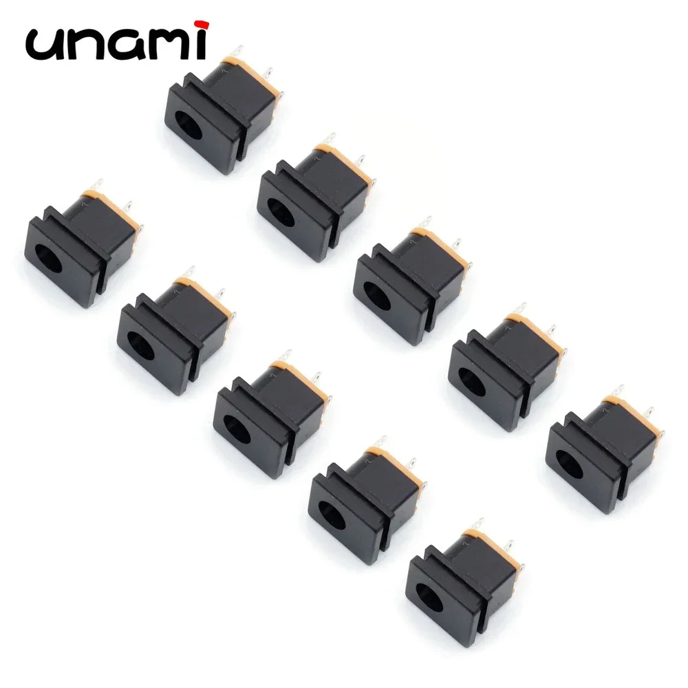 10Pcs DC Power Jack Socket Female Connector 5.5x2.1mm 3.5x1.3mm DC005 DC022 DC099 DC Plug Socket Nut Panel Mount Adapter
