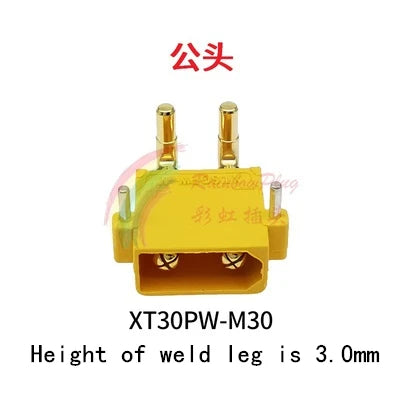 Amass XT30PW Female Or Male PCB Board Plug Banana XT30 Connector XT30PW-M or XT30PW-F or XT30U-F