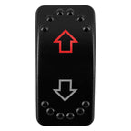 12V/24V Waterproof DPDT Momentary Rocker Switch ON-OFF-ON Arrows Winch In/Out Up/Down Toggle for Jeep, Dump Trailer, Truck, Boat