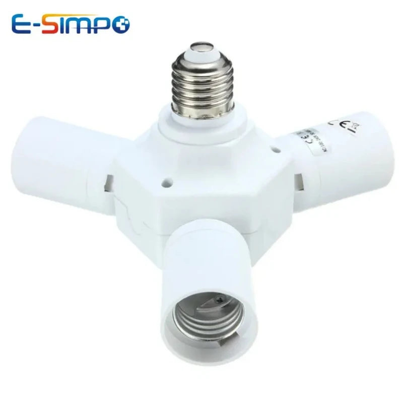 1pc E27-4E27 7E27 E26CFL LED Lamp Base Light Socket Splitter Extender Universal 250V2A Medium Edison Screw Lamp Holder Adapter