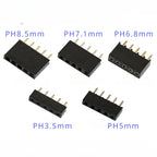 20PCS 2.54mm PH8.5/7.1/6.8/5.0/3.5mm DIP Single Row 1*2P3P4P5P6P-40P Straight Rohs Gold 0.1" Pitch PCB Female Pin Header Socket